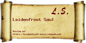 Leidenfrost Saul névjegykártya