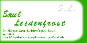 saul leidenfrost business card